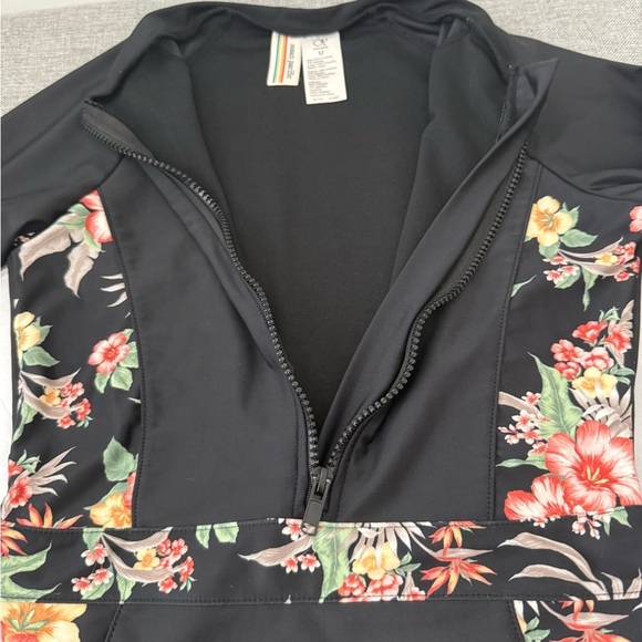 OP Black Floral Women's One Piece Swimsuit - Picture 4 of 9